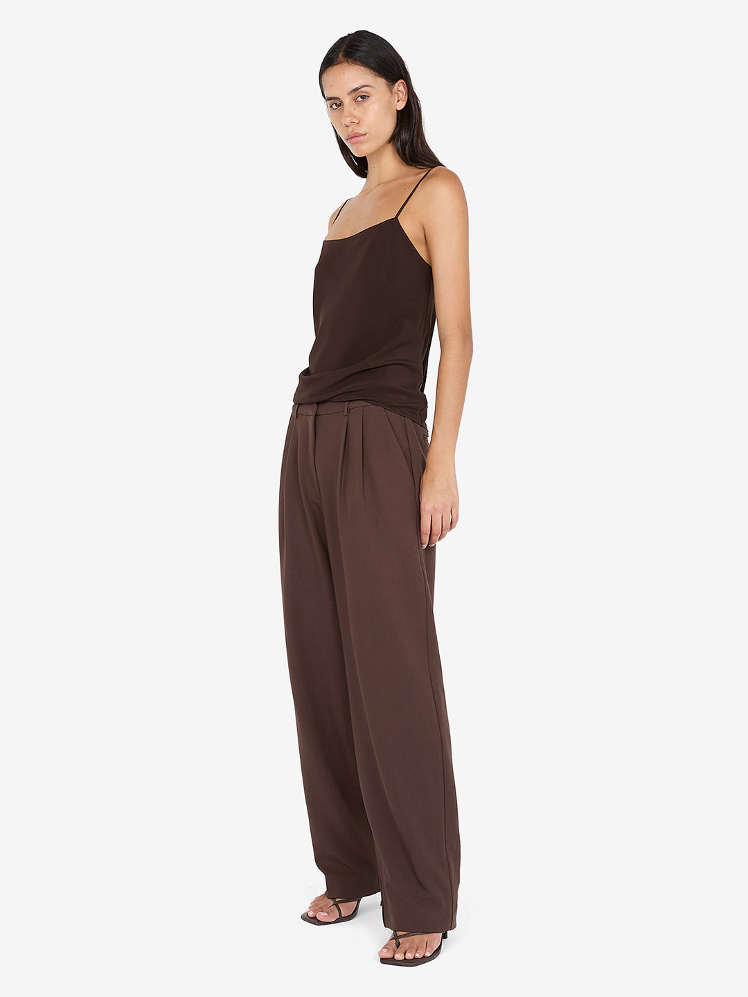 SILK CAMI - CHOC