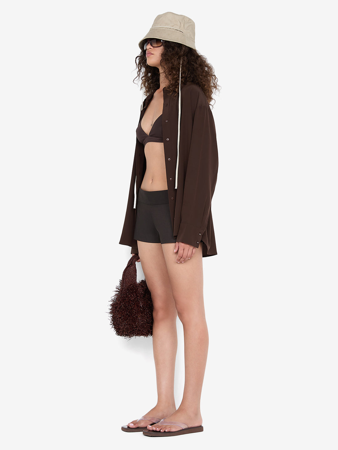 SILK SHIRT - CHOC