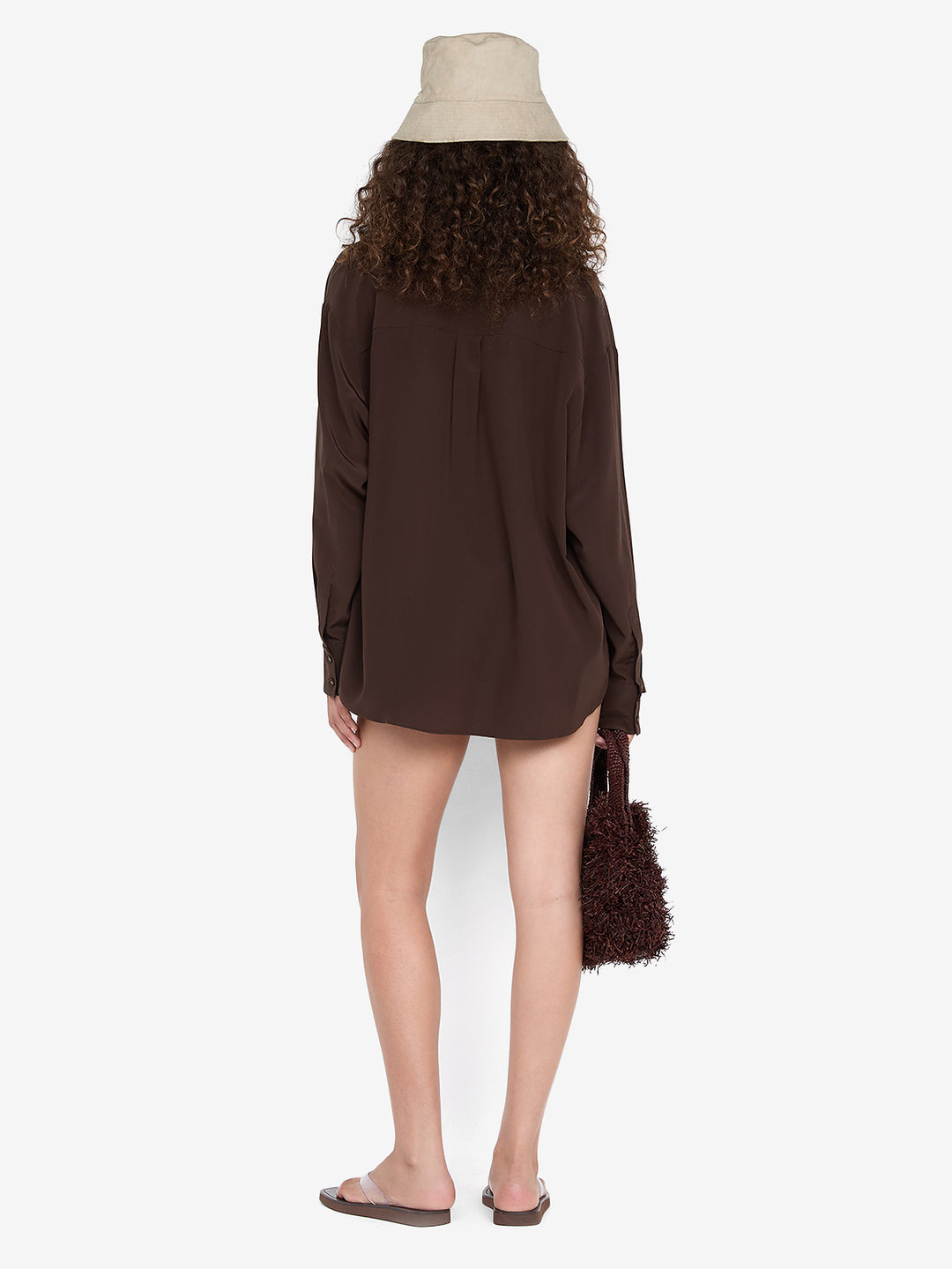 SILK SHIRT - CHOC