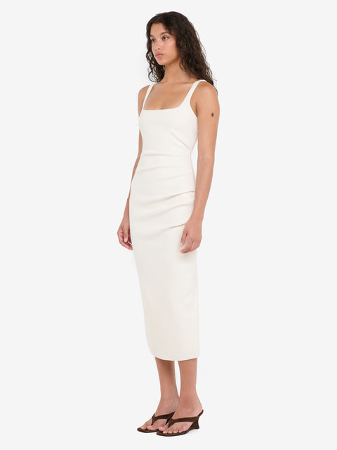 BE MINE SQUARE NECK DRESS - IVORY