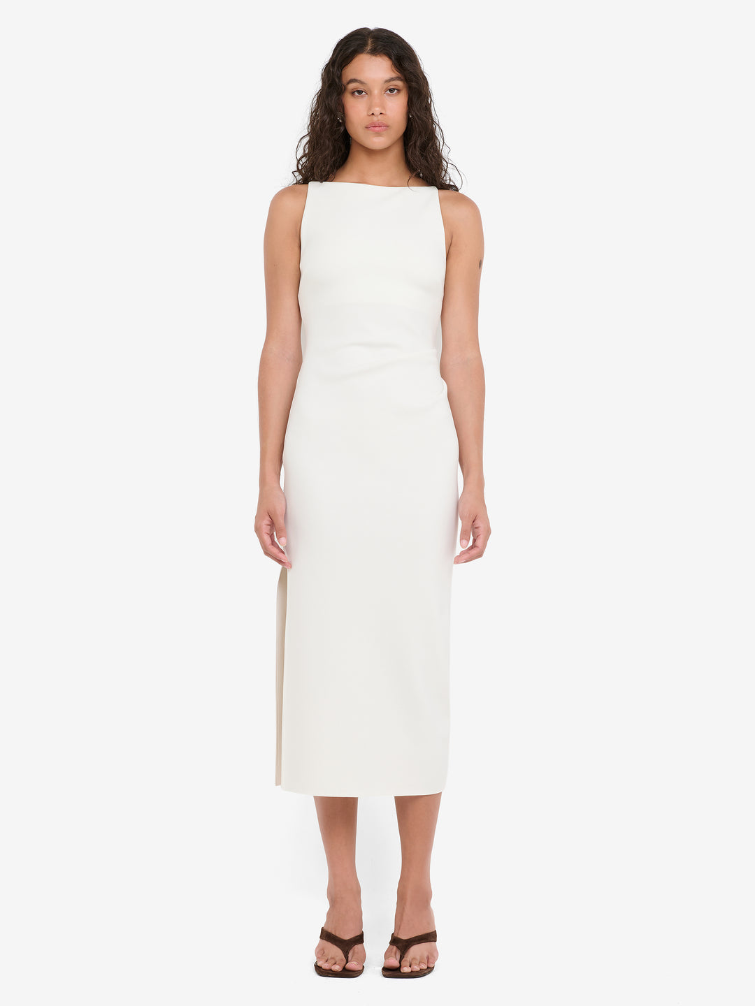 bec and bridge white water midi dress Be Mine Tuck Dress in Ivory