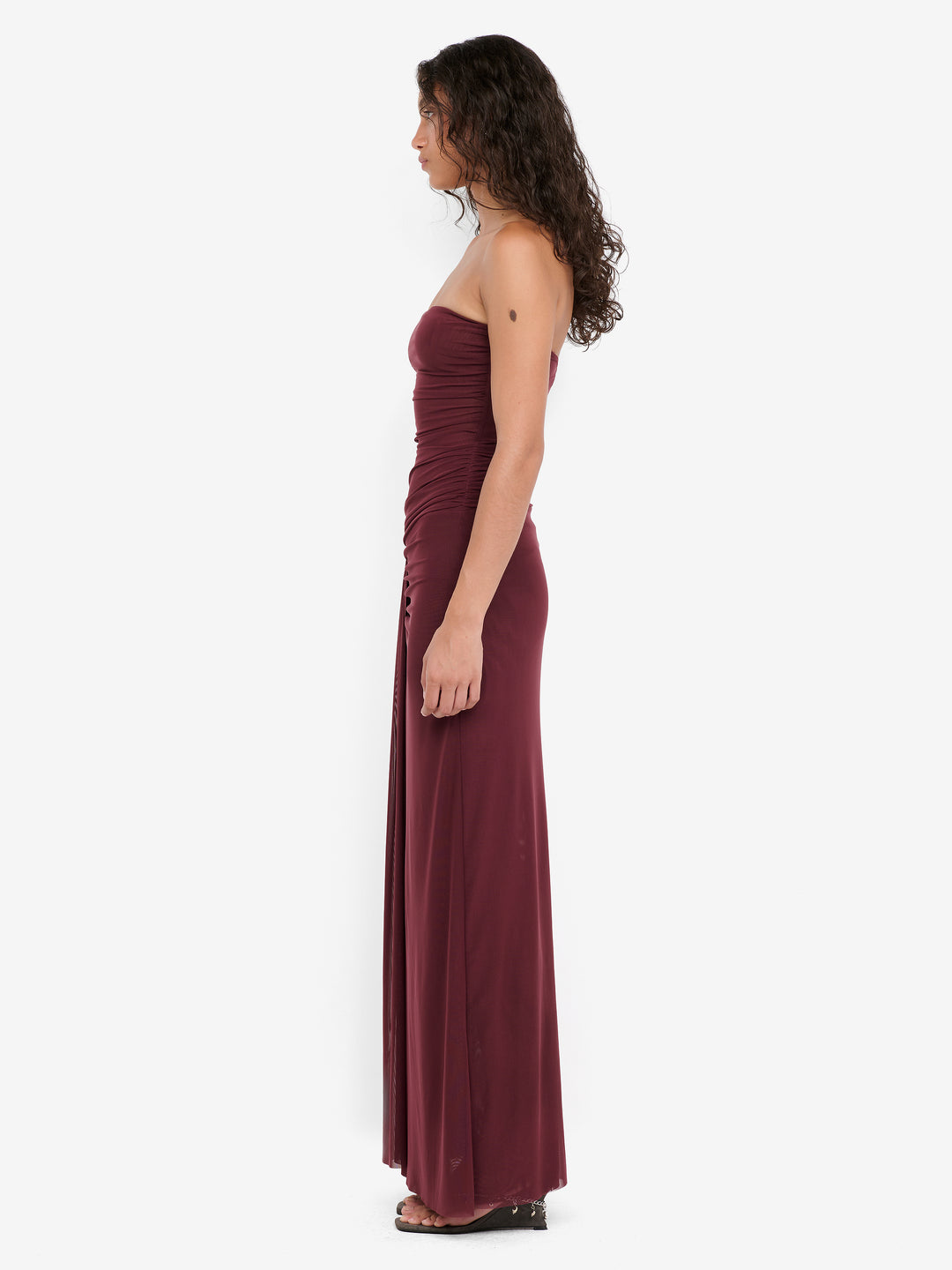 IDA STRAPLESS DRESS - BLACKBERRY