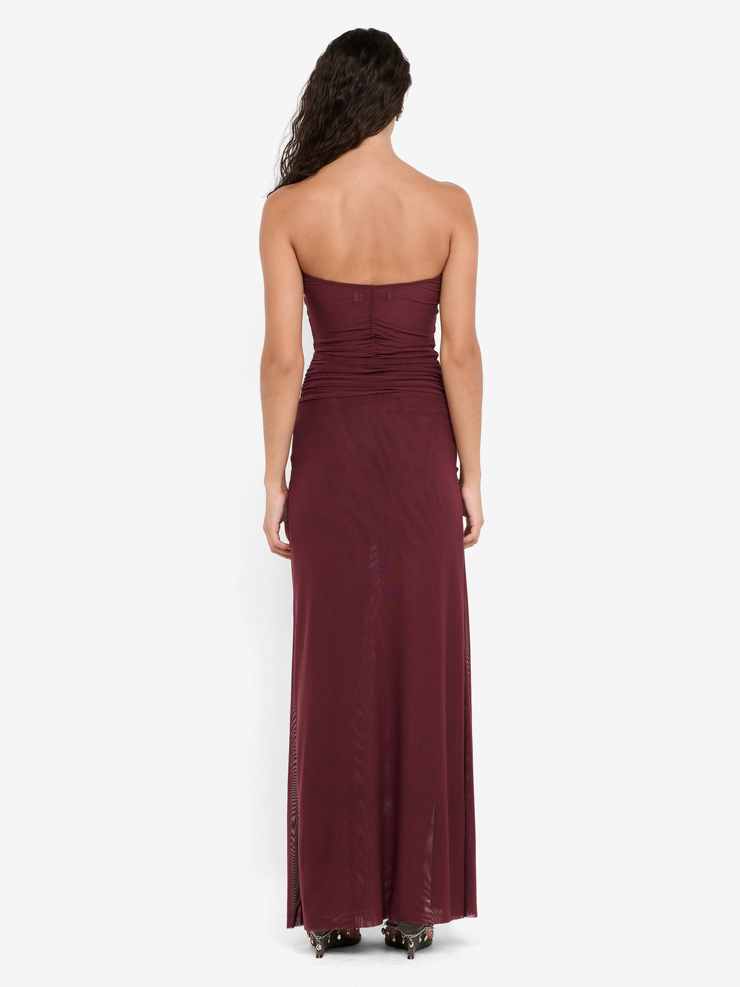IDA STRAPLESS DRESS - BLACKBERRY