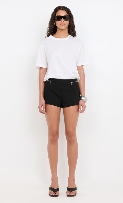 FELICITY ZIP SHORT - BLACK