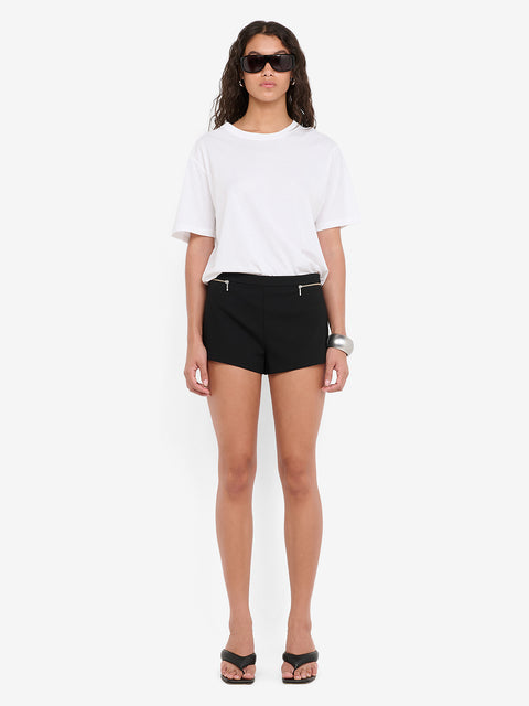FELICITY ZIP SHORT - BLACK