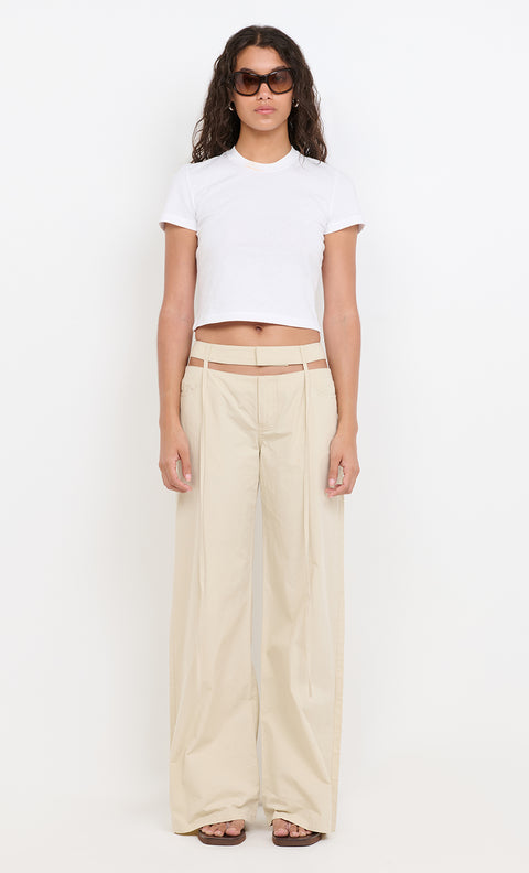 AZULA WIDE LEG PANT - STONE/GREY