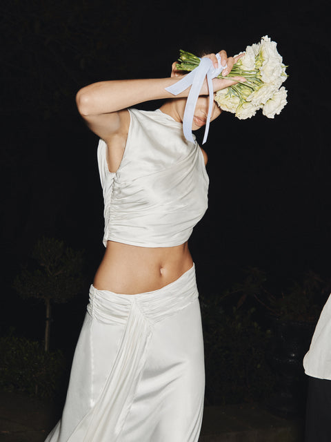 EYRE ASYM GOWN - IVORY