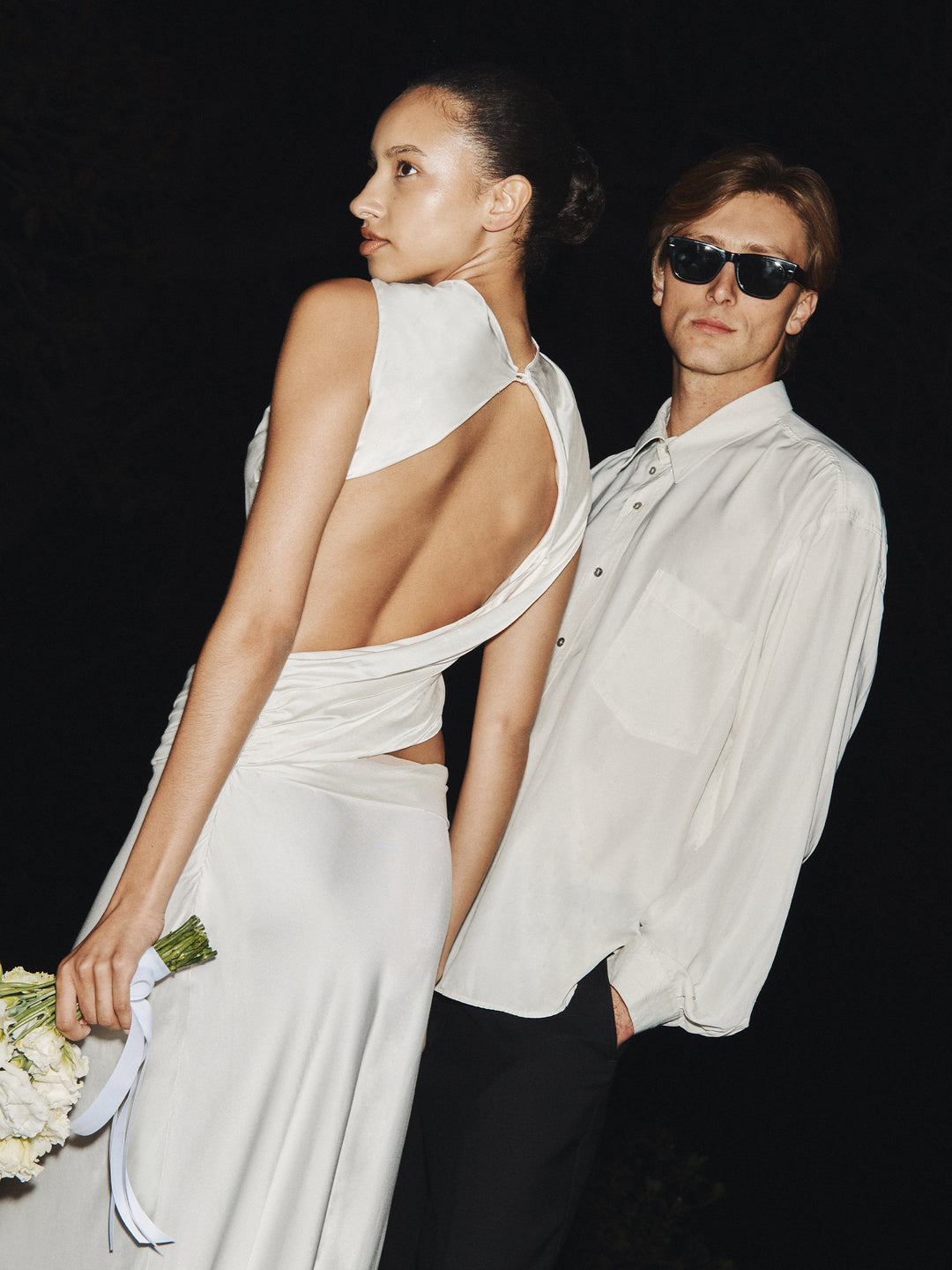EYRE ASYM GOWN - IVORY