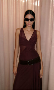 JIMENA MAXI DRESS - PLUM