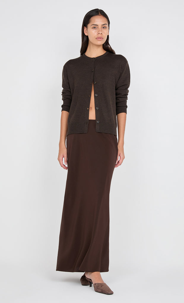 RUMI CREW CARDI - TWIG