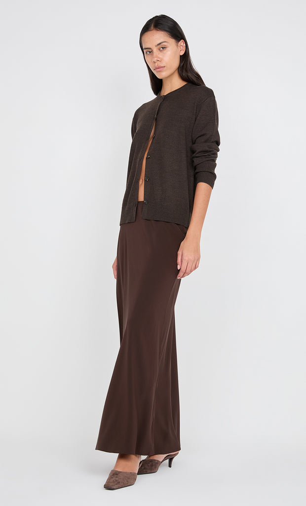RUMI CREW CARDI - TWIG