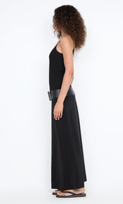 SILK BIAS MAXI SKIRT - BLACK