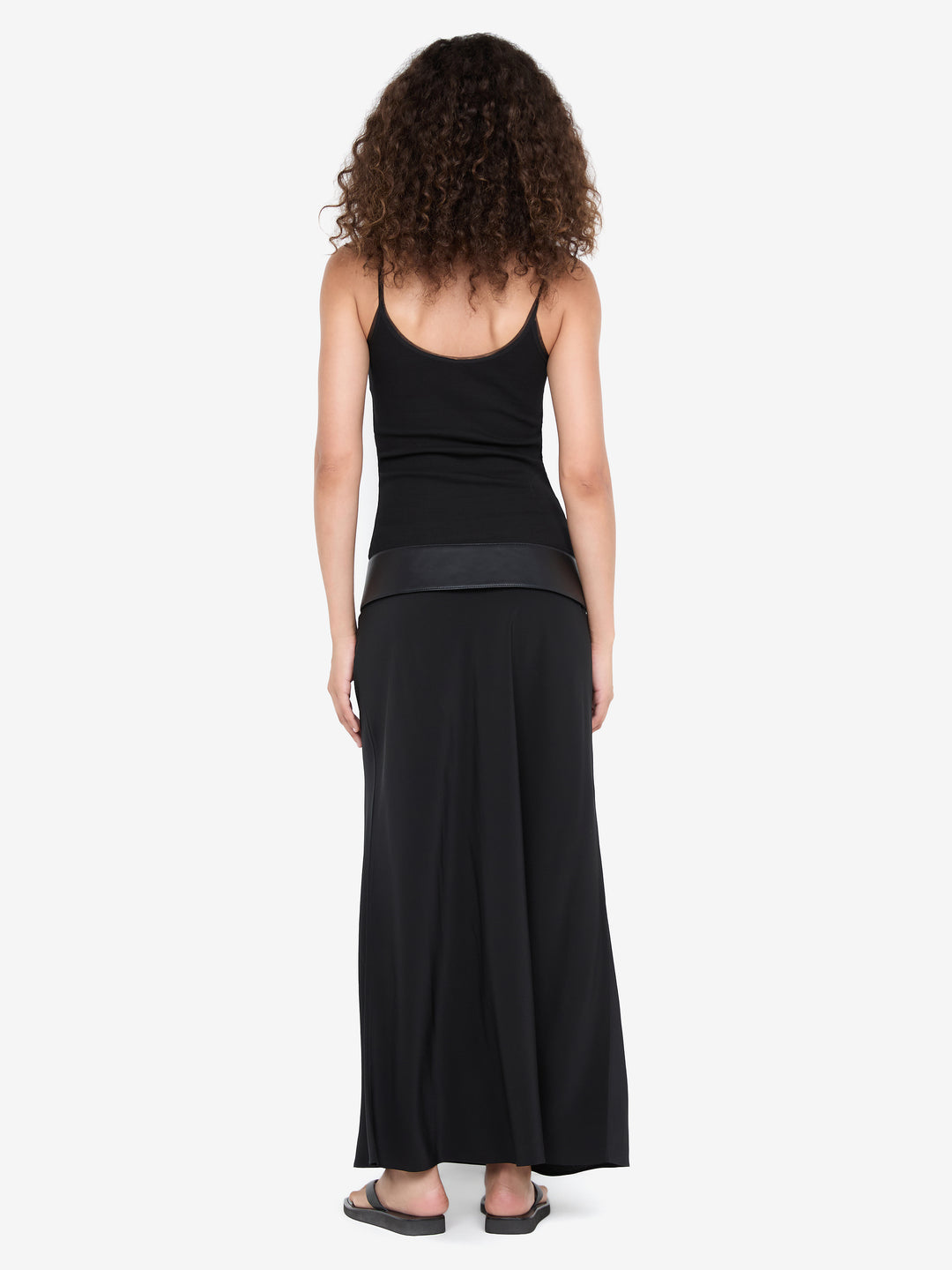 SILK BIAS MAXI SKIRT - BLACK