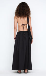ELEANOR DRAWCORD MAXI SKIRT - BLACK