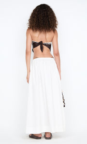 ELEANOR DRAWCORD MAXI SKIRT - IVORY