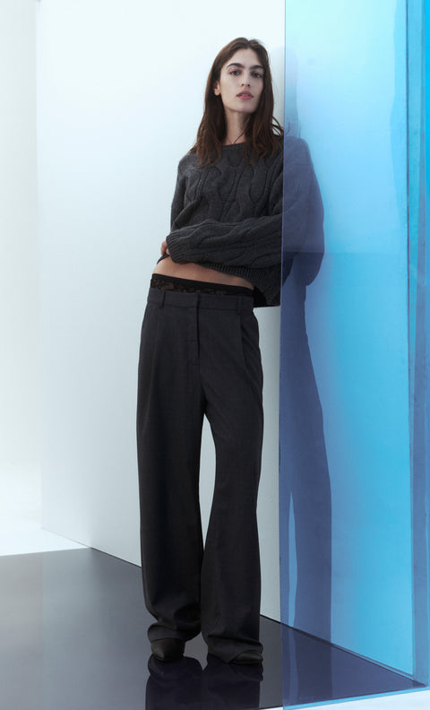 WHITNEY CABLE JUMPER - CHARCOAL