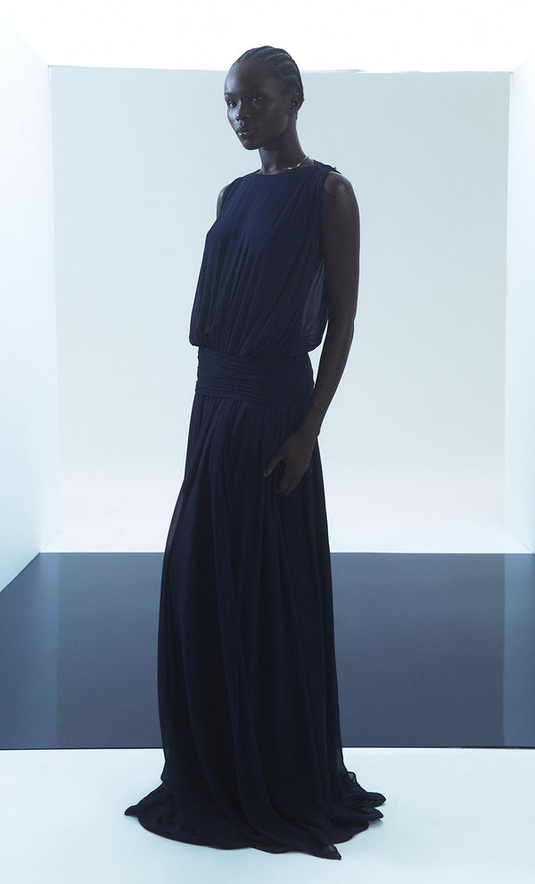 RHONE DROP WAIST DRESS - INK