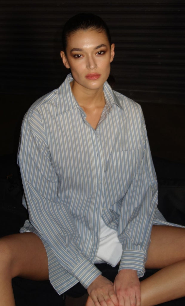 HUGH SHIRT - SKY BLUE STRIPE