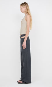 IONE HALTER TOP - TAUPEE