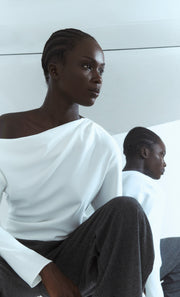 OTTIE ASYM TOP - IVORY