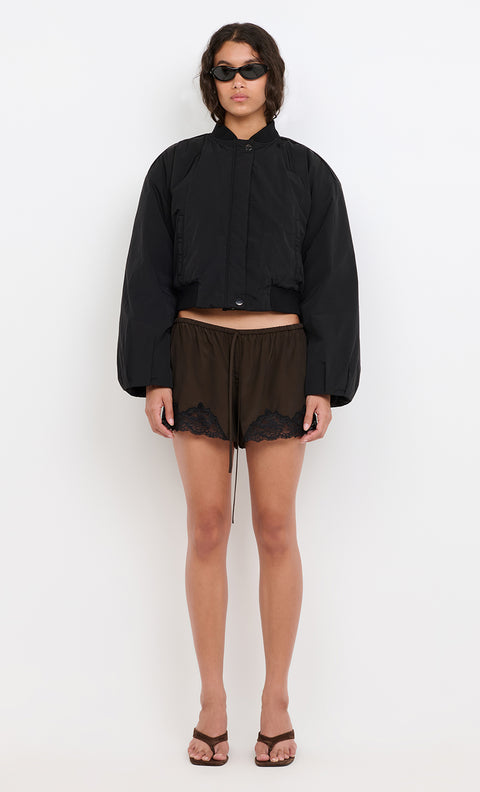 MAISON SHORT - DARK CHOCOLATE/BLACK