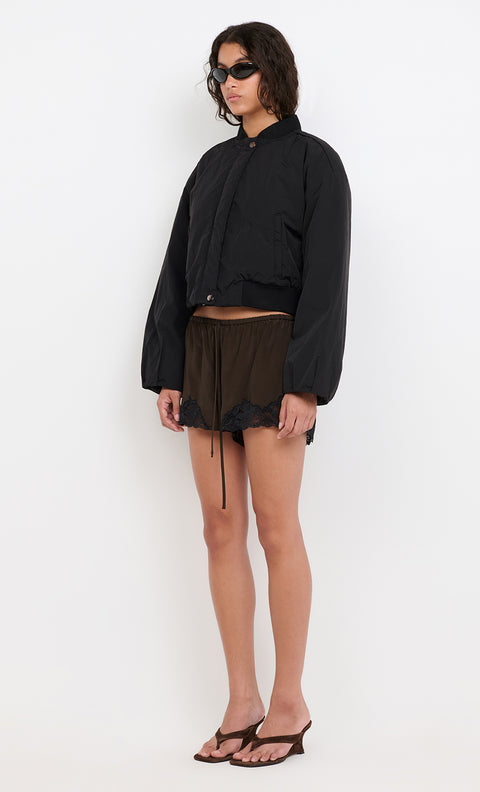 MAISON SHORT - DARK CHOCOLATE/BLACK