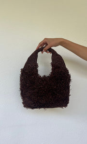DAWN RAFFIA BAG - DARK CHOCOLATE
