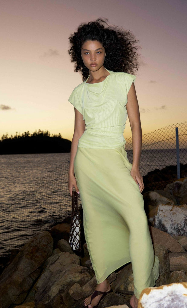 JEHNAYA ASYM MAXI DRESS - CITRUS
