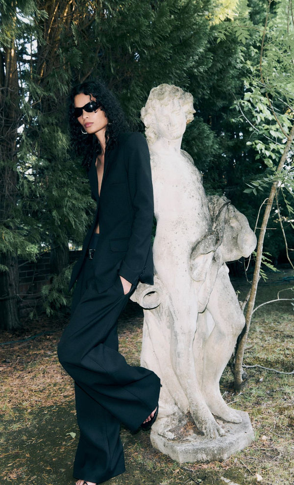 MIRREN CONTRAST PANT - BLACK