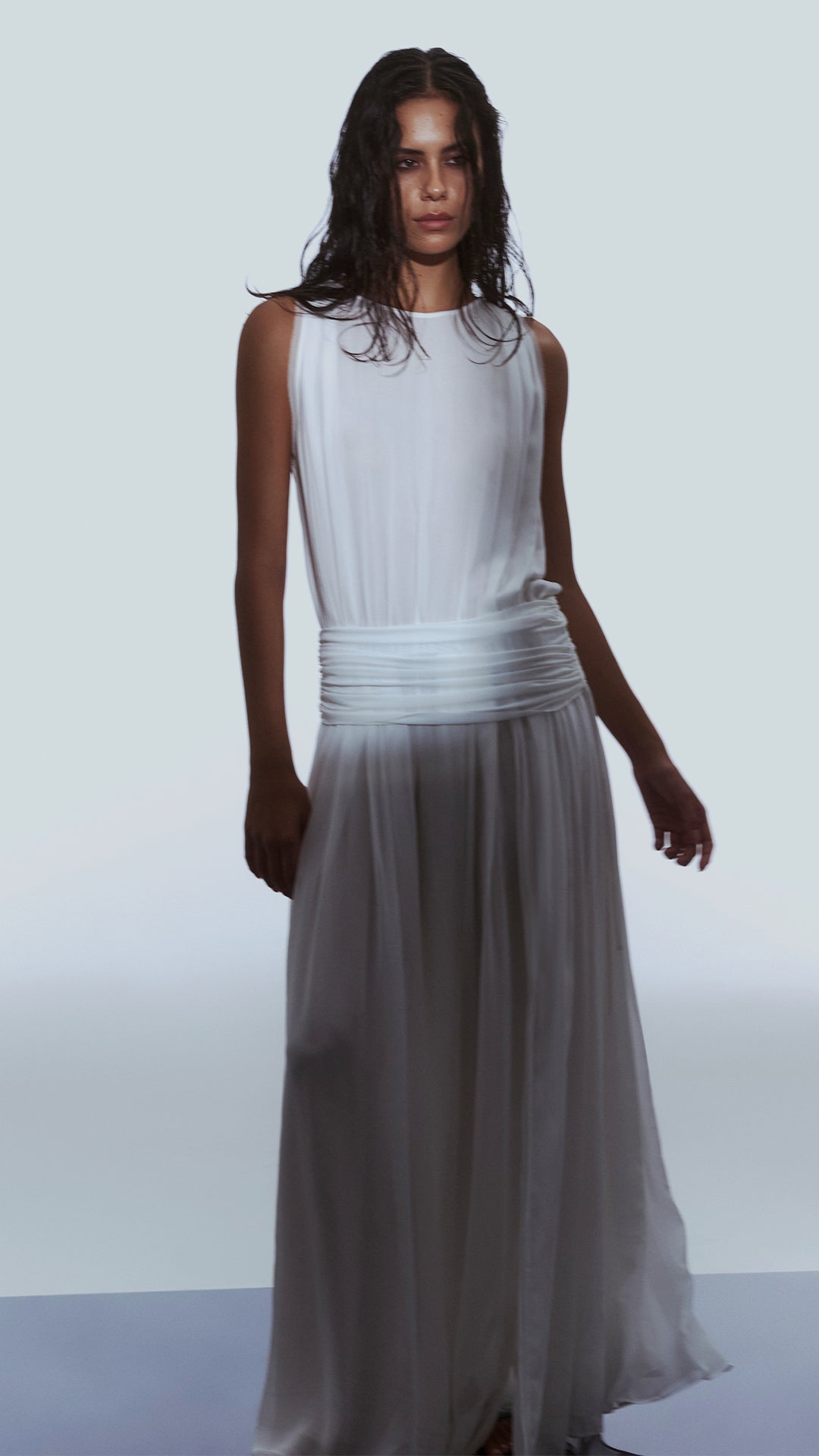 RHONE DROP WAIST DRESS - IVORY