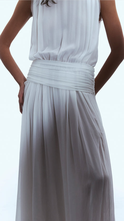 RHONE DROP WAIST DRESS - IVORY