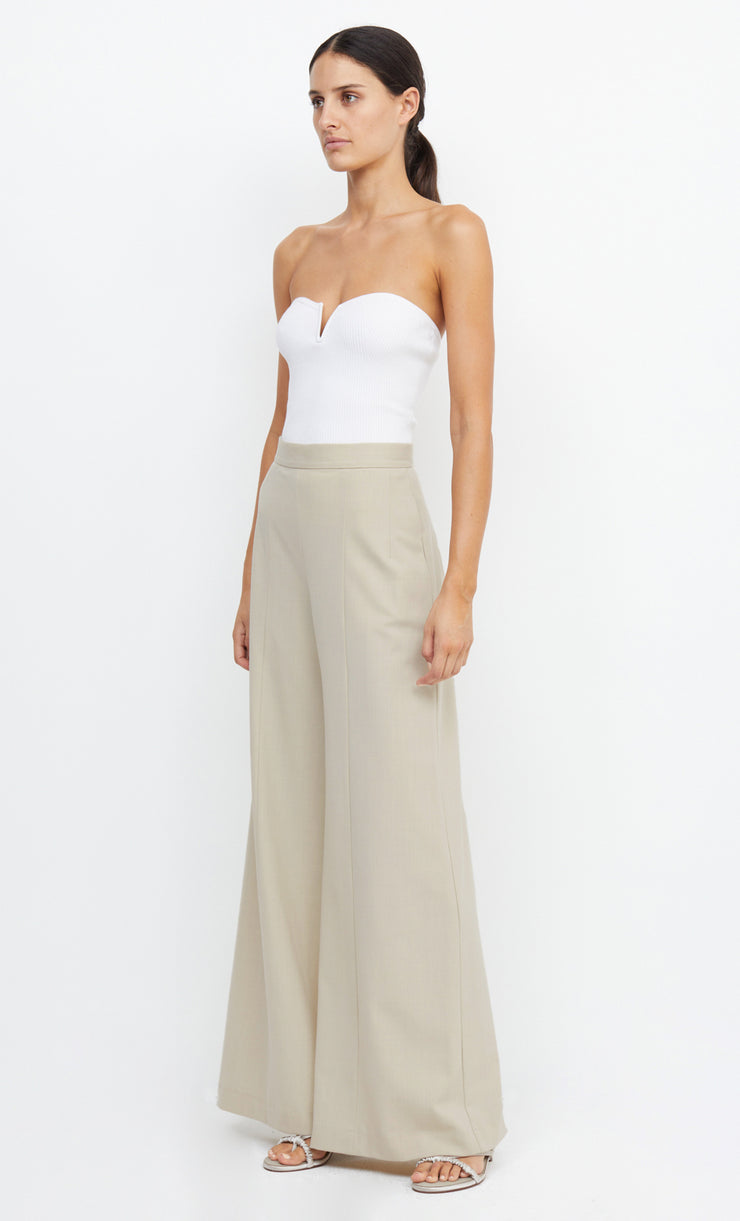 LAUREL WIDE LEG PANT - BONE