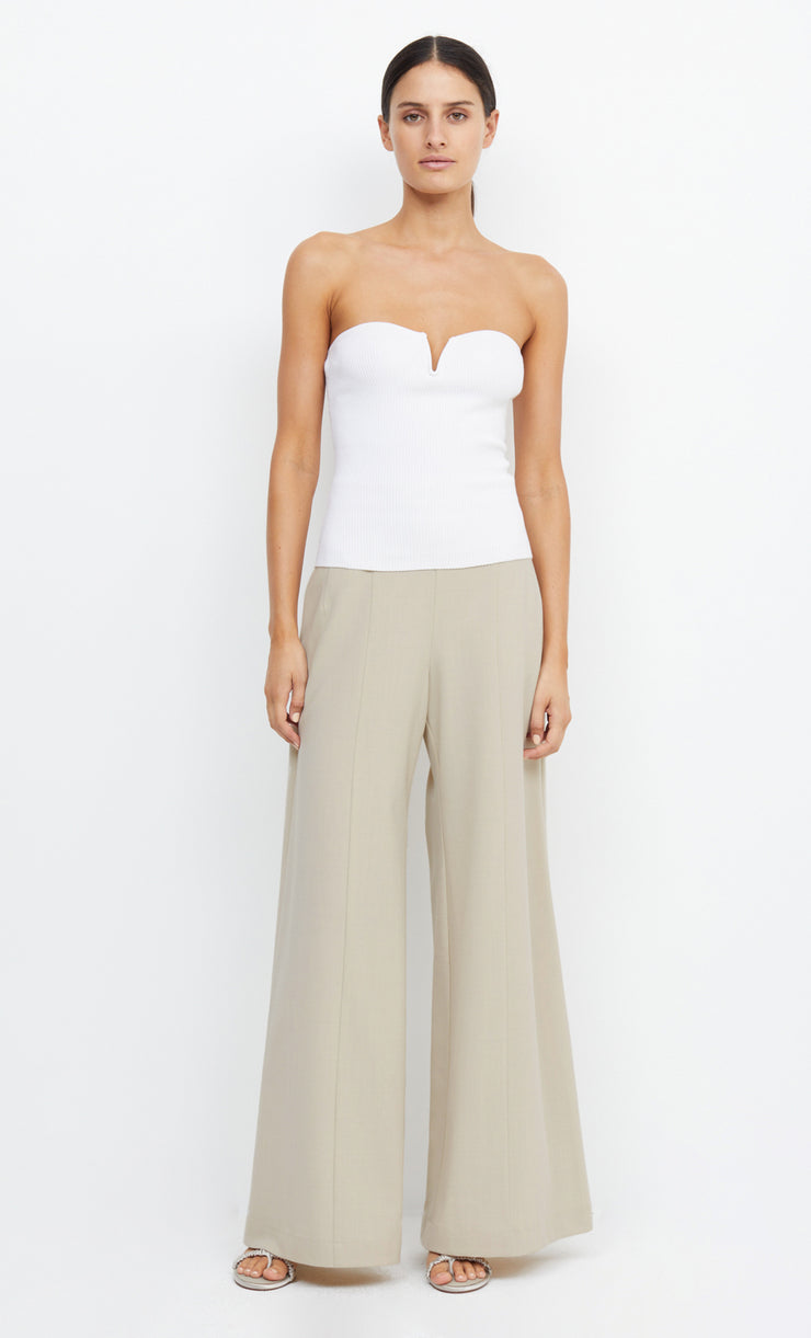 LAUREL WIDE LEG PANT - BONE