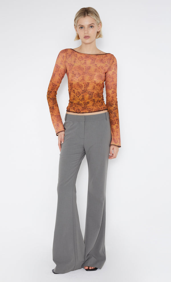 FLEUR DE LIS LONG SLEEVE TOP - FLEUR