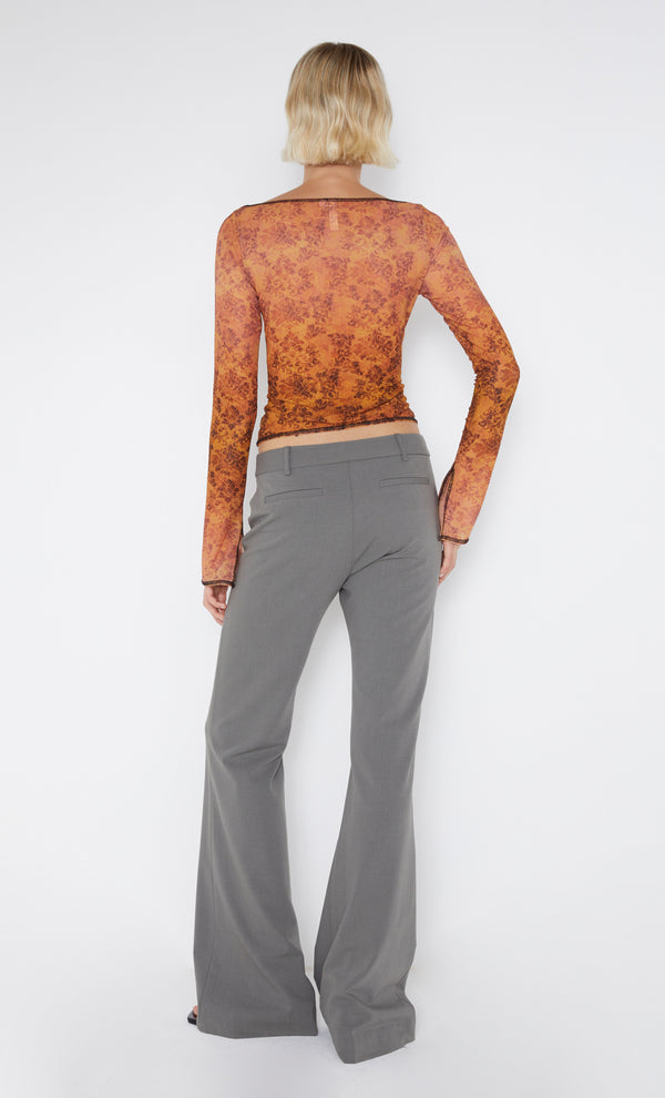 FLEUR DE LIS LONG SLEEVE TOP - FLEUR