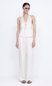 KAIA HALTER TOP - IVORY