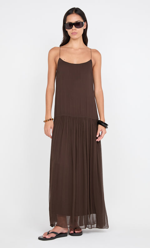 INKA MAXI DRESS - CHOCOLATE