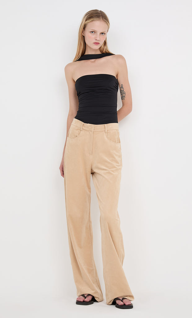 VIDA RUCHED TOP - BLACK