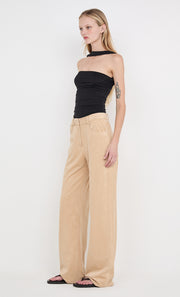 VIDA RUCHED TOP - BLACK