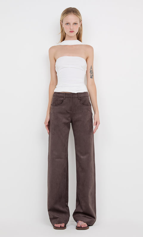 VIDA RUCHED TOP - WHITE