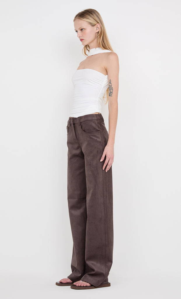 VIDA RUCHED TOP - WHITE