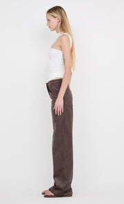 VIDA RUCHED TOP - WHITE