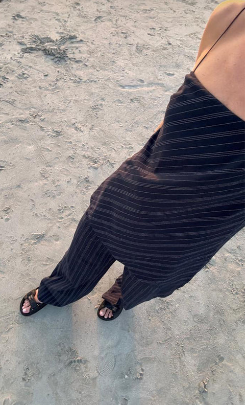 PEYSON TOP - INK/IVORY STRIPE