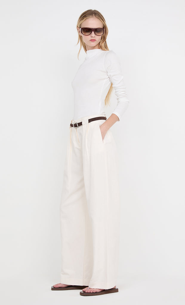ELLEN PLEAT PANT - IVORY