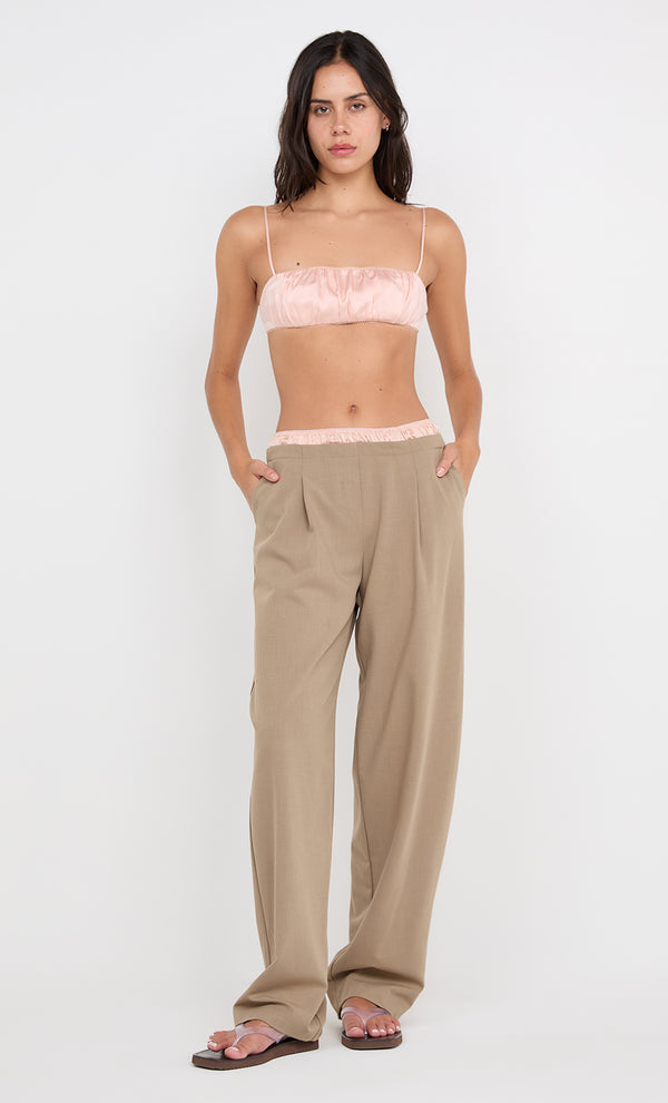 JAI CONTRAST PANT - TAUPEE/PEACH