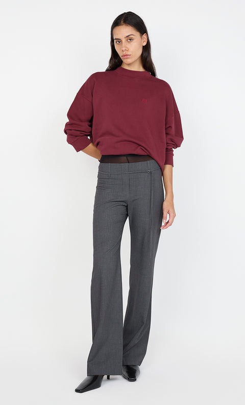 JORJA CREW JUMPER  - BURGUNDY