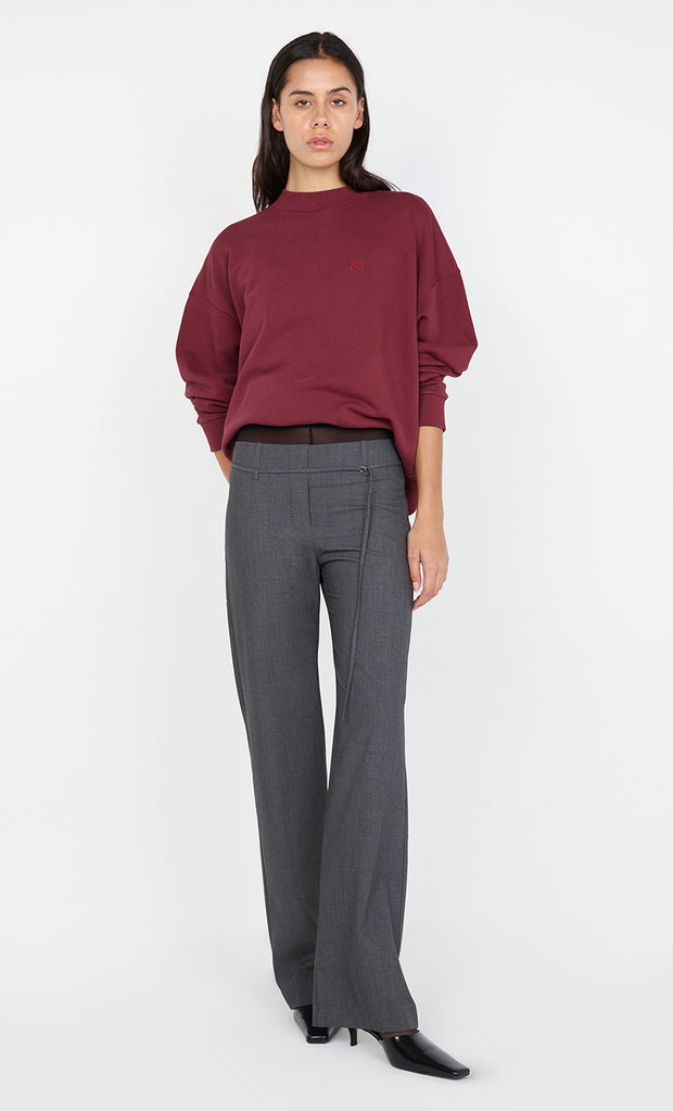JORJA CREW JUMPER  - BURGUNDY
