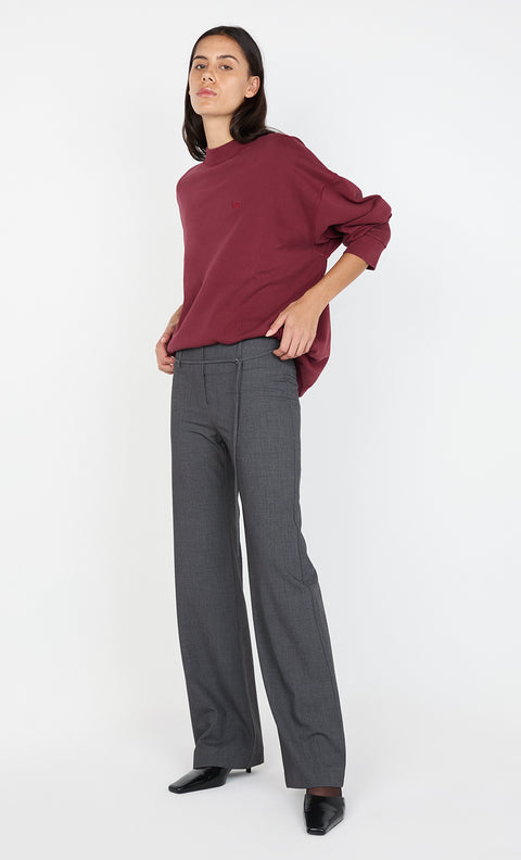 JORJA CREW JUMPER  - BURGUNDY