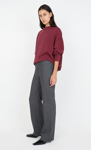 JORJA CREW JUMPER  - BURGUNDY