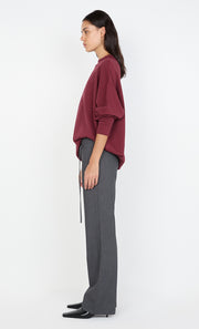 JORJA CREW JUMPER  - BURGUNDY